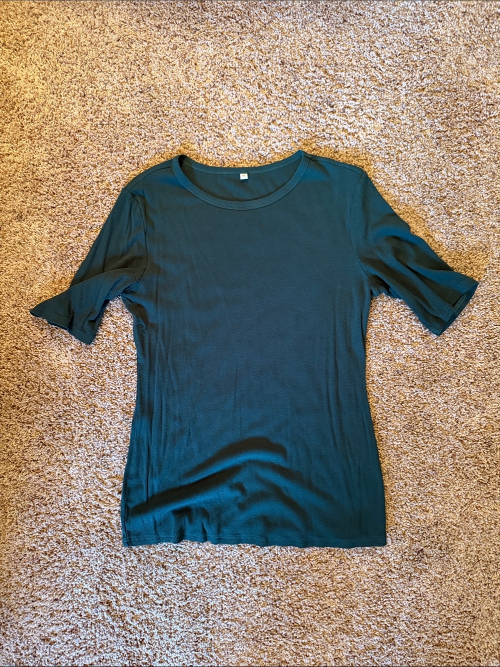Anrabess Dark Green Half Sleeve Tshirt - XL